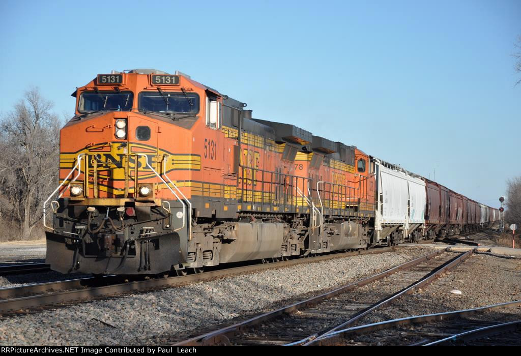 Westbound grain train